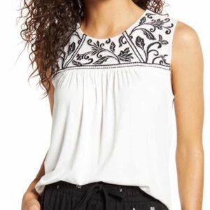 Gibson - NWT Limone floral sleeveless top Sz PL